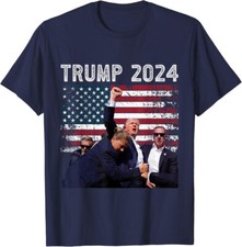 US Flag Donald Trump Political Rally Shooting 2024 Unisex T-Shirt