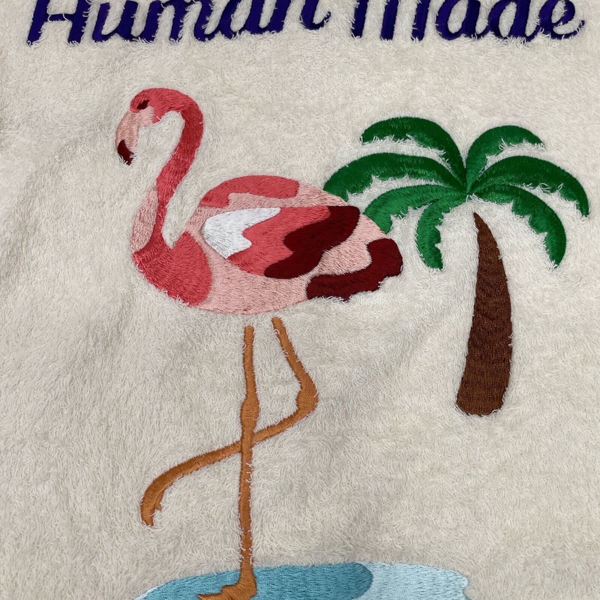HUMAN MADE Logo/Flamingo Embroidered Pile Open Collar Shirt/ tops