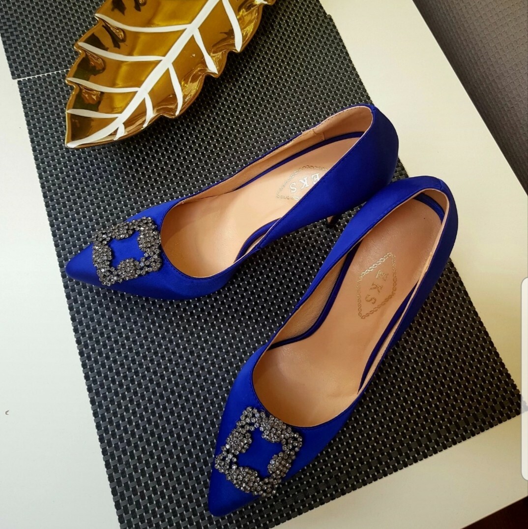 New Women Electric Blue pumps, elegant eBay