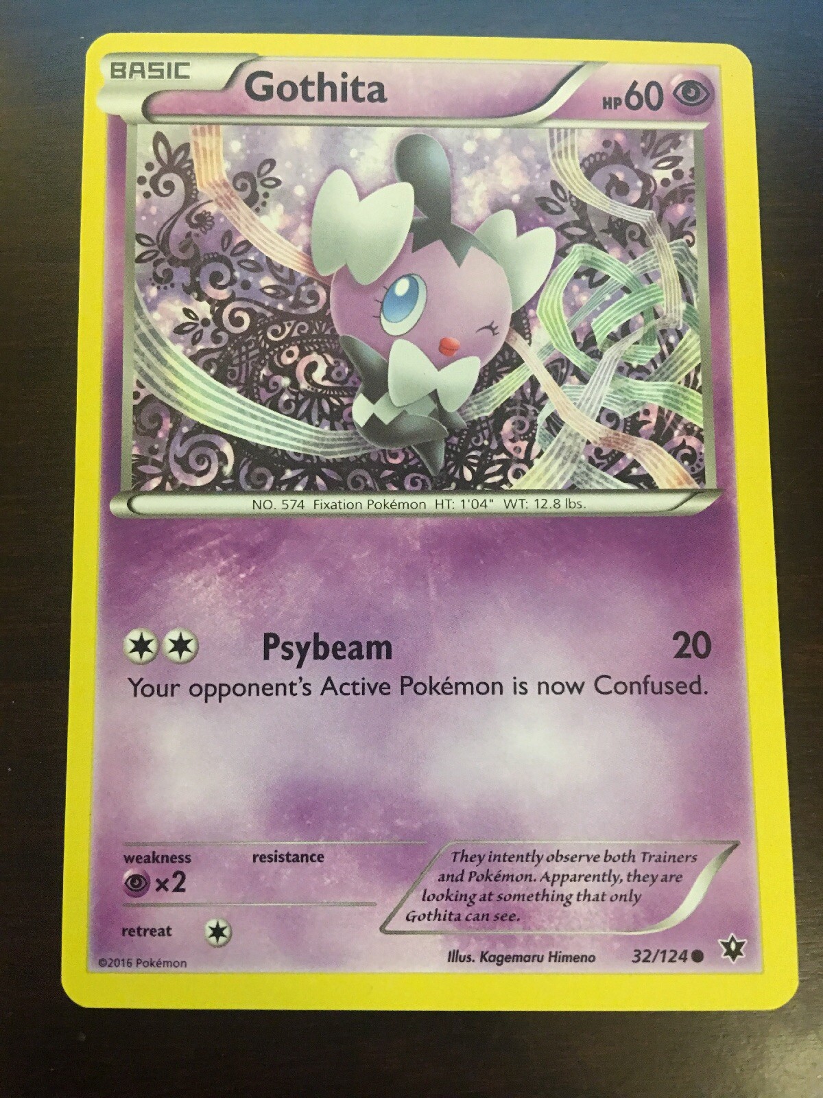 GOTHITA 32/124 Pokemon Card XY - FATES COLLIDE Mint/ Near Mint PSYCHIC Type NEW
