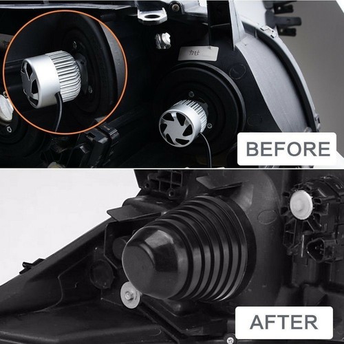 Universal Rubber LED Kit 9007 HB5 Head Light Two Dust Cover Seal Cap Waterproof - Picture 4 of 10