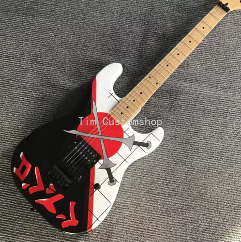 Factory Warren Crossed Swords ST Electric Guitar San Dimas Maple Fretboard 22F