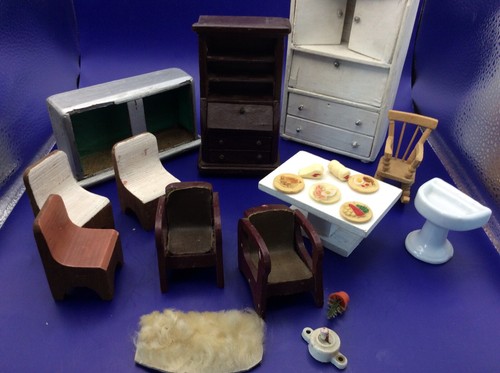 Puppenstube Vintage Möbel - großes Konvolut