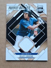 Riley Greene 2020 Panini Elite Extra Edition Prospect Materials Baseball Card
