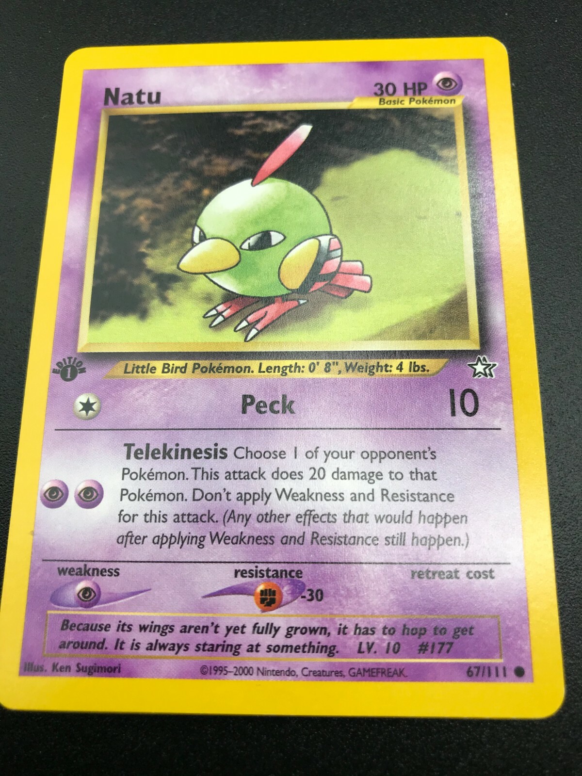 Natu 1st Edition 67/111 Neo Genesis Pokemon TCG Card NM 2000