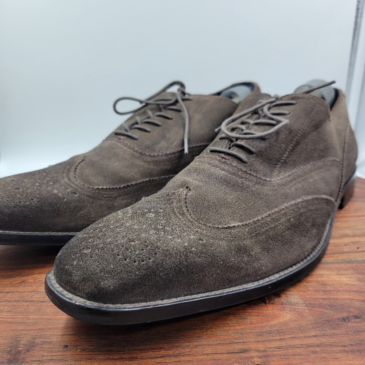 Aston Grey Bodega Wingtip Oxfords MENS SIZE 11 Cognac Brown Formal Dress Shoes Aston grey men main image 3