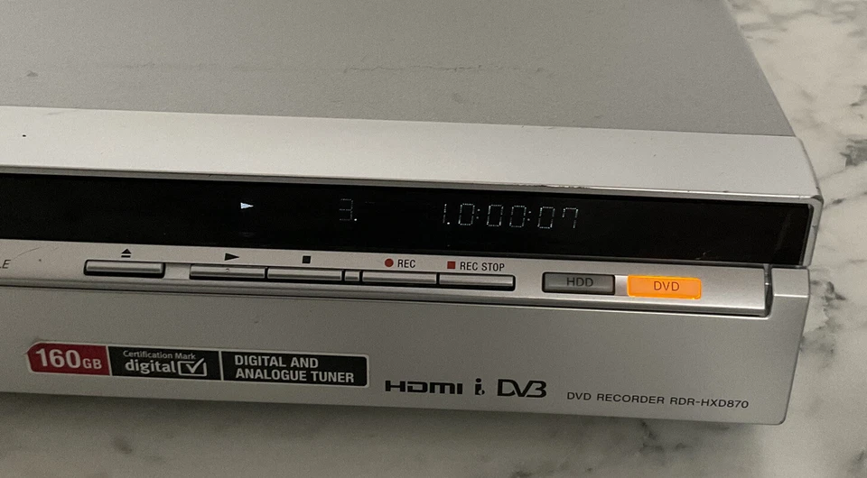 Sony RDR-HXD870 DVD HDD Recorder HDD 160GB - Image 3 of 4