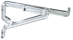 CRL Clear Lucite 6" Deluxe Shelf Brackets Pair, Stylish & Durable - Picture 2 of 2