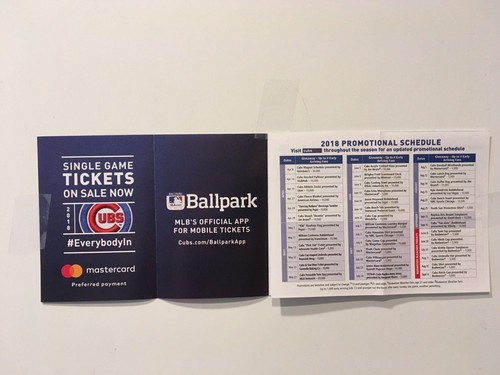 MLB 2018 CHICAGO CUBS POCKET SCHEDULE 2016 WORLD CHAMPIONS - BUDWEISER - NEW - Picture 5 of 5