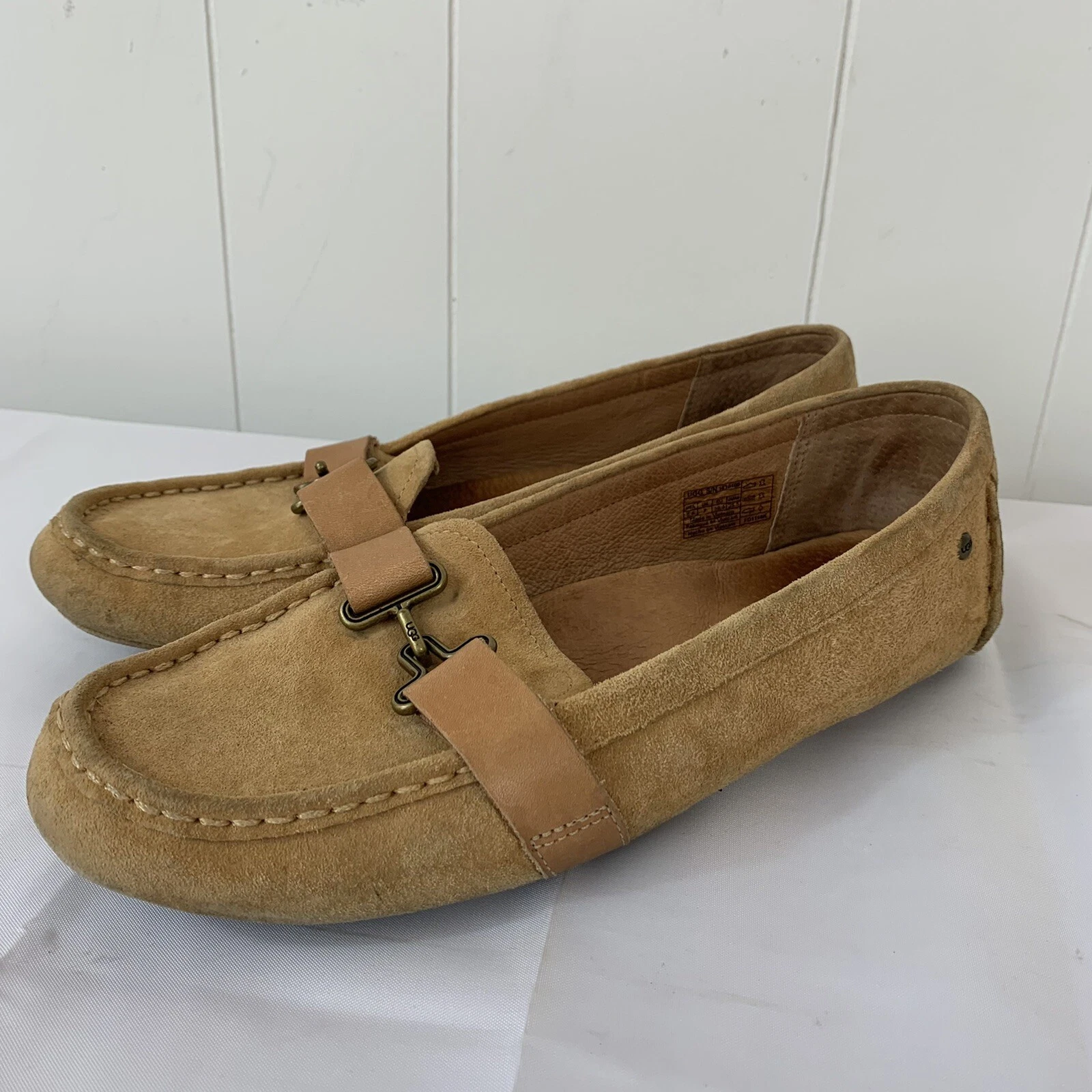 MOCASSINO da guida UGG AVEN SUEDE donna 8 5 mocassino marrone scarpe slip on