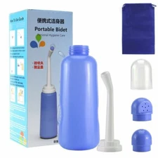 Portable 500ml Bidet Handheld Travel Personal Toilet Spray Water Washer Bottle