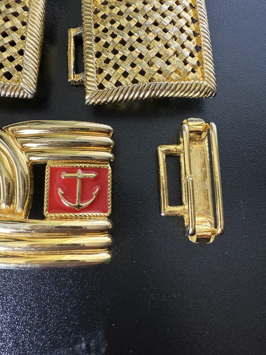 Vintage 80s 3 Pair Lot Of Signed Douglas Paquette Belt 
