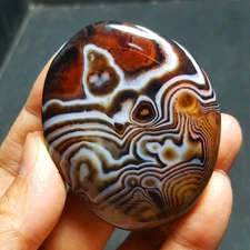 HOT78.9G Natural Polished Banded Agate Crystal Madagascar 2817+