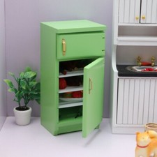 1:12 Dollhouse Miniature Refrigerator Fridge Kitchen Furniture Freezer Wood