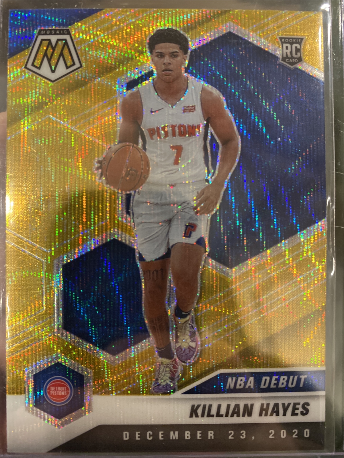 2020-21 Mosaic Tmall Killian Hayes NBA Debut Asia Gold Wave Prizm Rookie RC 🔥🏀