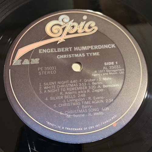 Engelbert Humperdinck Christmas Tyme LP Epic Holiday Party VG - Picture 3 of 4