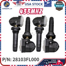 (4) Sensor de presión de neumáticos TPMS 28103-FL00A para Subaru Crosstrek Impreza 28103FL000