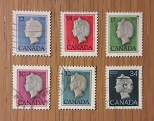Complete Canada used stamp set: 1977/87 Queen Elizabeth II