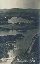 Rppc LINCOLNVILLE, MAINE, LAKE MEGUNTICOOK, MAIDEN CLIFF, Eastern Ill REAL PHOTO