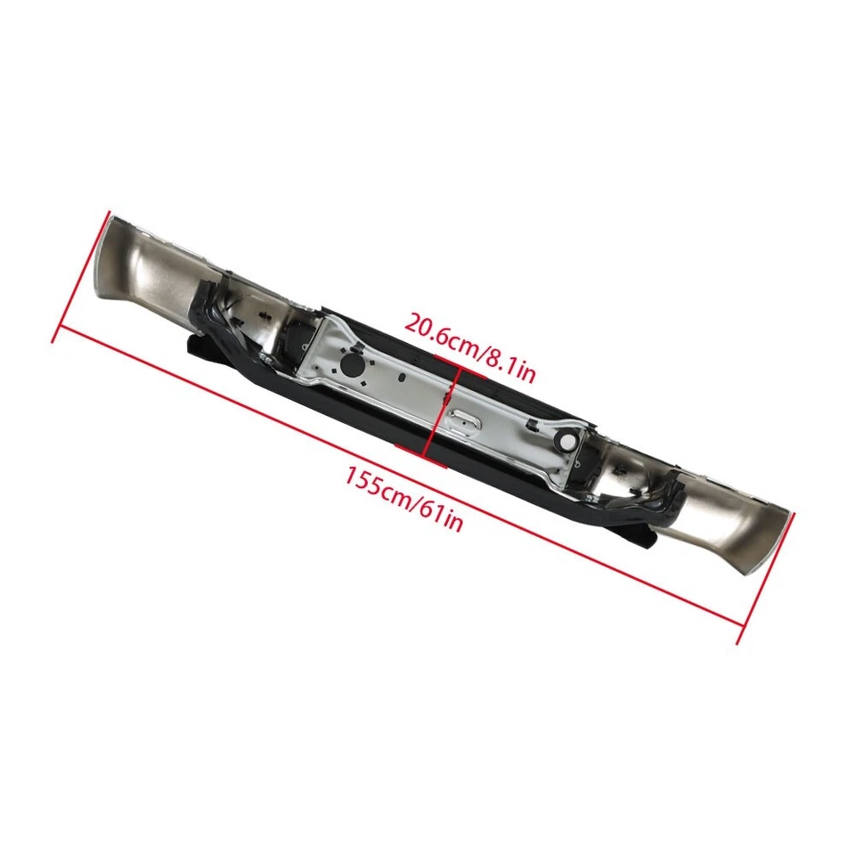 Rear Bumper Chrome Steel For Chevy Colorado GMC Canyon Pickup 2004-2006 2007 - Image 2 of 4