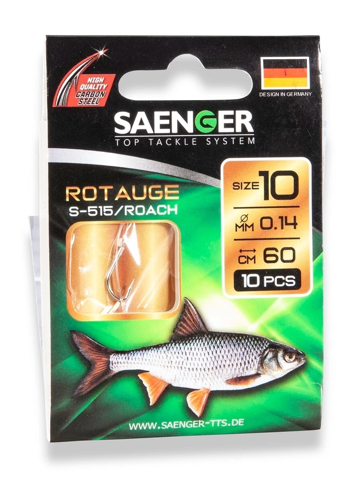 SÄNGER TTS Sänger Carbon Steel Haken Rotauge, Vorfach, Angelhaken Weißfischhaken Top