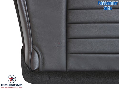 2000 Ford F-150 Harley -Passenger Side Complete Leather Seat Covers Black/Orange - Picture 10 of 12