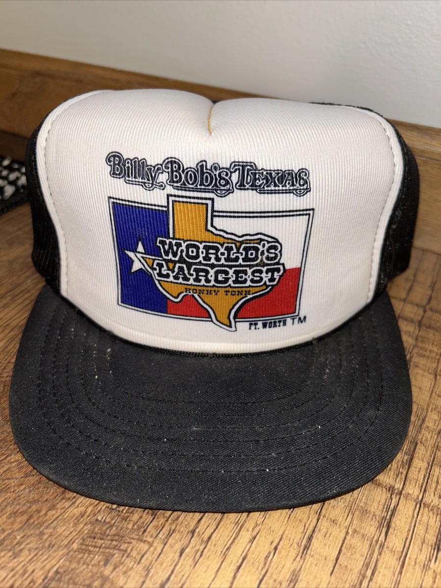 Vintage Billy Bob's Texas Fort Worth Trucker Hat Black