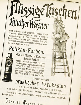 Günther Wagner PELIKAN Colors in German Drawing Teacher Magazine 1905 Arts GB