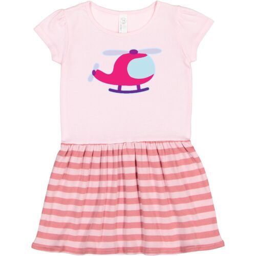Inktastic Helicopter Pink Girls Toddler Dress Copter Whirlybird Childs Cute Gift