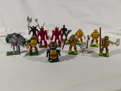 Mega Bloks Construx TMNT Series & Others Loose Lot of 12 RARE Shredder See Desc