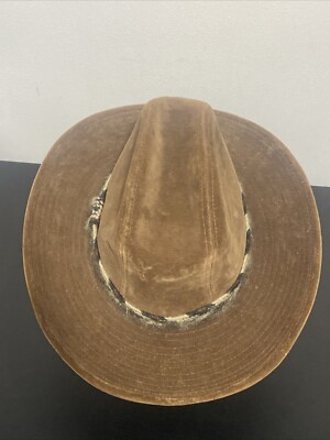 Stetson Dodge City 7X シルバーベリー 新品 Stetson Hat Brown Velour L 7-7 1/8 70s Western Cowboy VTG