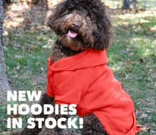 NEW Warm Flex-Fit Dog Hoodie Red | Thick 290 GSM Stretch Cotton | XS-4XL