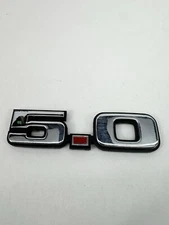 Ford OEM 5.0 Chrome & Red Plastic Emblem Badge Logo Nameplate Name Plate