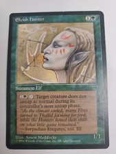 MTG Magic The Gathering Card Elvish hunterSummon Elf Green Fallen Empires 1994