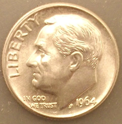 1964 D Roosevelt Silver Dime BU Uncirculated