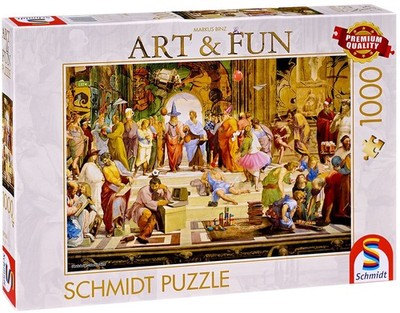 1000 Pieces Jigsaw puzzle '' Schmidt -The School of Athens 2024  Nick Van Oosten''