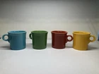 Fiesta Ware Coffee Cups Mugs Ring Handle Homer Laughlin HLC USA  - Set of 4