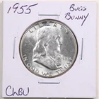 1955 "Bugs Bunny" 50C Franklin Half Dollar in Choice BU Condition #7418