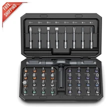 Ergonomic Aluminum 42-in-1 Screwdriver Set with Magnetic Bits & Ratchet Handle