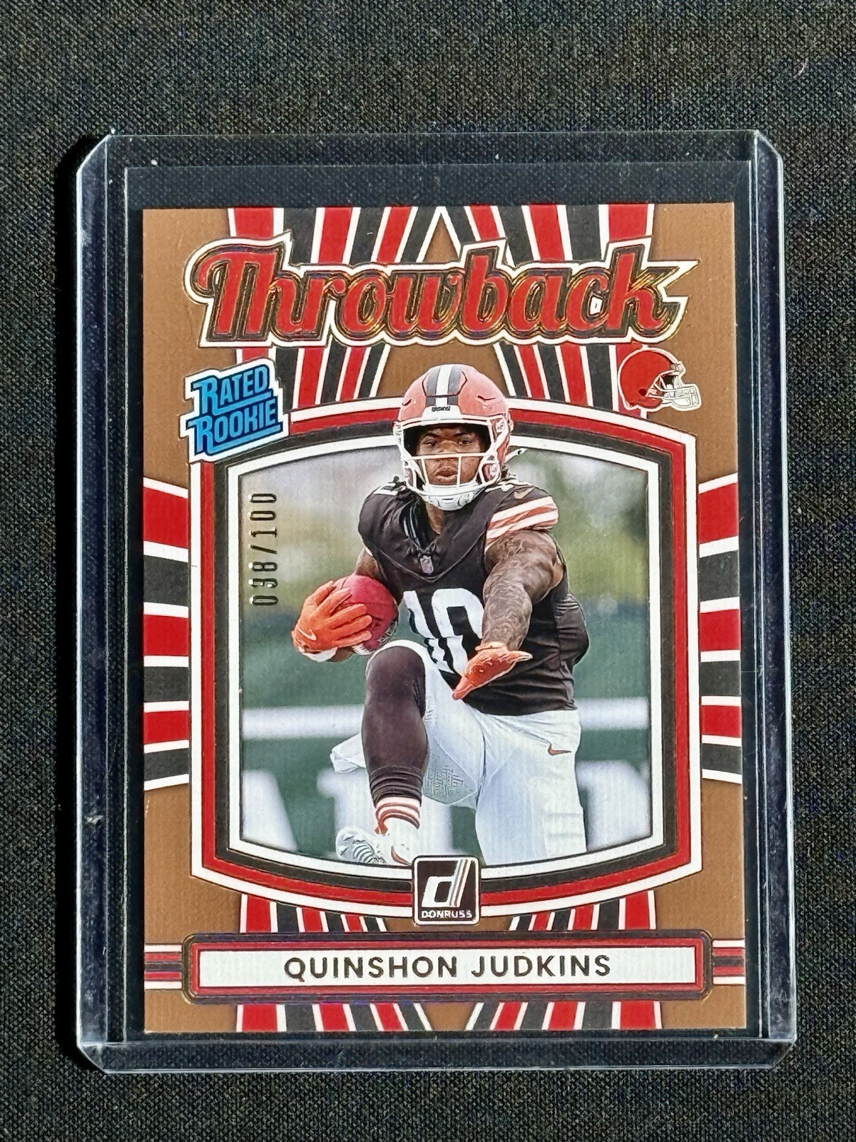 2025 PANINI DONRUSS QUINSHON JUDKINS RATED ROOKIE THROWBACK BRONZE🔥 # /100
