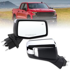 Right Silverado Mirror 2019-25 Power Fold Chrome