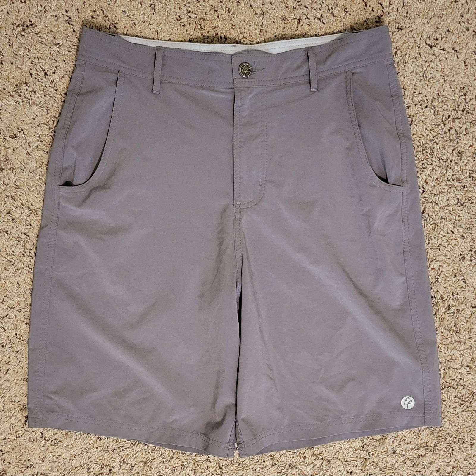 Free Fly Performance Shorts Gray Solid 9.5'' Mens… - image 1