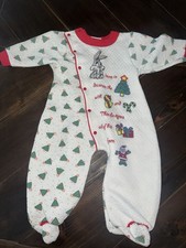 Baby Looney Tunes Bugs Bunny Christmas Footed Snap Sleeper 100 Poly Large
