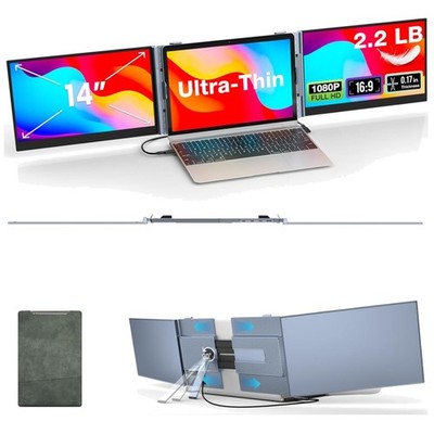 14 Zoll Tragbarer Monitor LCD Full HD 1080p Höhenverstellbar leichte Erweiterung