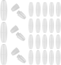 Breakaway Clasp for Lanyard Plastic Bead Barrel Connectors 30 Sets White Breakaw