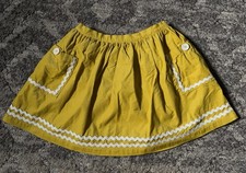 Mini Boden Girls Skirt 9-10Y Corduroy Elastic Waist