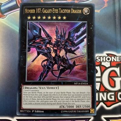 Yu-Gi-Oh! Number 107 Galaxy-Eyes Tachyon Dragon MP14-EN024 UR 1st Edition