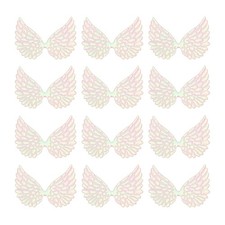 12Pcs Angel Wings for Crafts, White Angel Wings Wings 3.4 Inch 