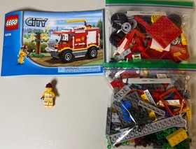 LEGO City 4208 4x4 Fire Truck 100% Complete Retired Forest Fire Firefighter
