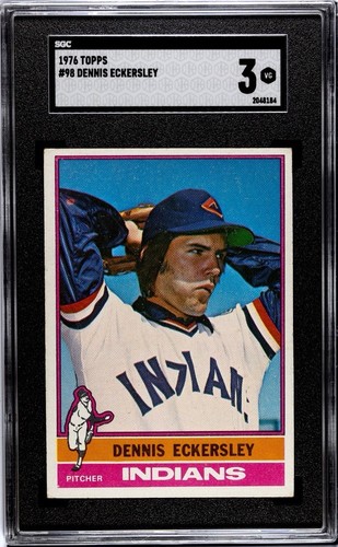 1976 Topps, Dennis Eckersley, Oakland A's WS Champ, HOF, SGC 3